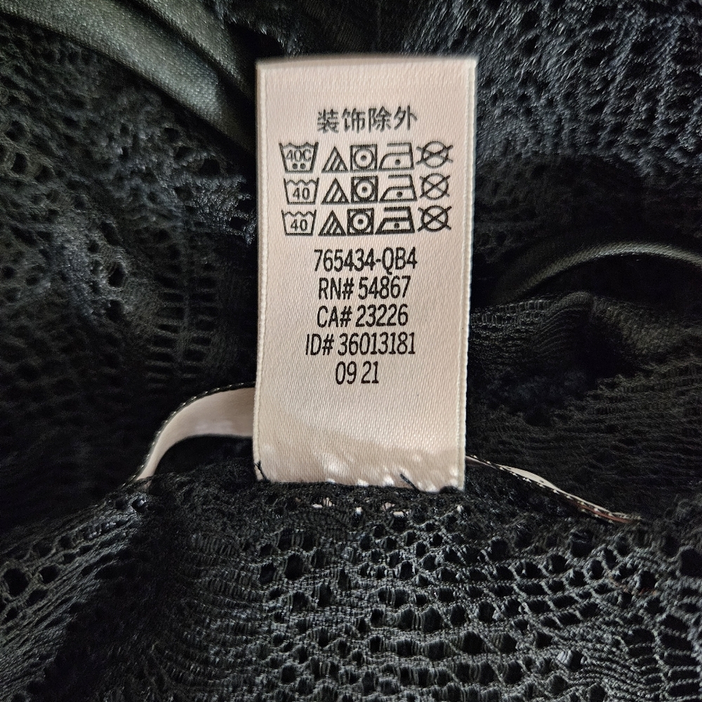 Victoria's Secret Lace Chemise M Sheer Cross Back Negligee Slip Dress Black Sexy - Picture 9 of 10